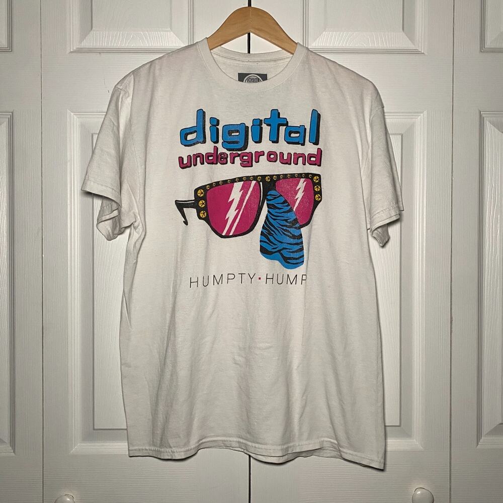 Men's Digital Underground Humpty Hump Shock G Graphic Tee Shirt White Large Rap